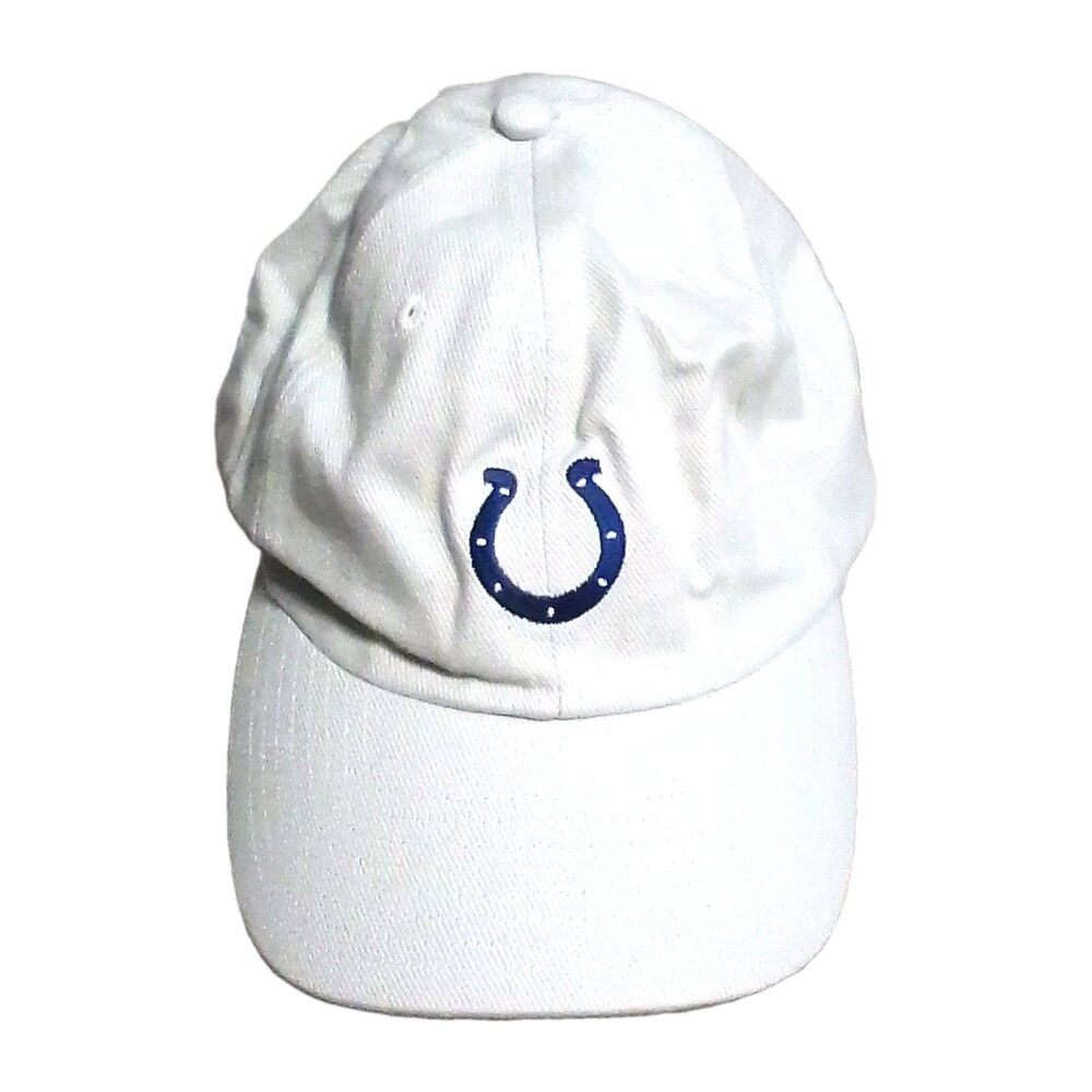 INDIANAPOLIS COLTS HAT CAP WHITE STRAPBACK ADJUSTABLE NFL BASEBALL MENS FOOTBALL